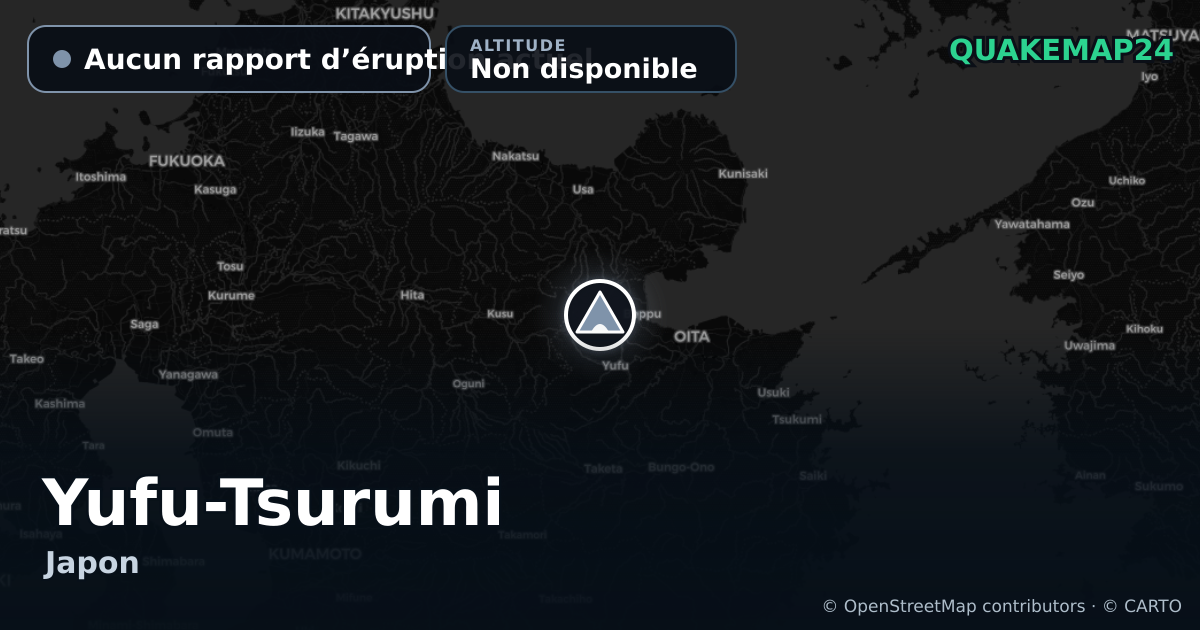 Yufu-Tsurumi · Aucun rapport d’éruption actuel · Non disponible