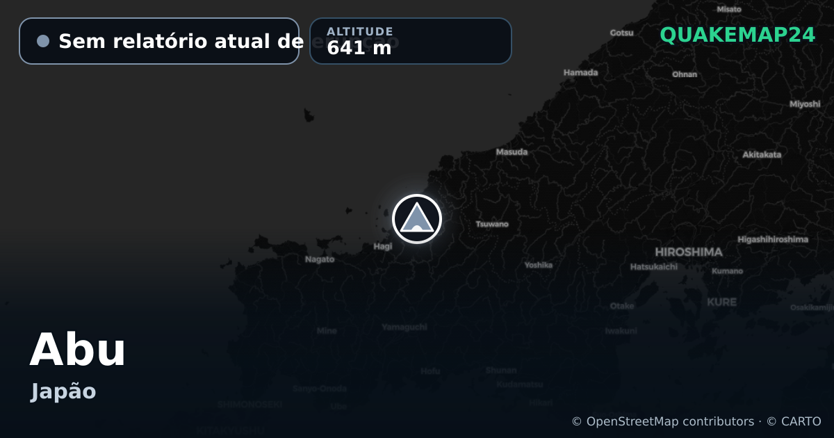 Abu · Sem relatório atual de erupção · 641 m