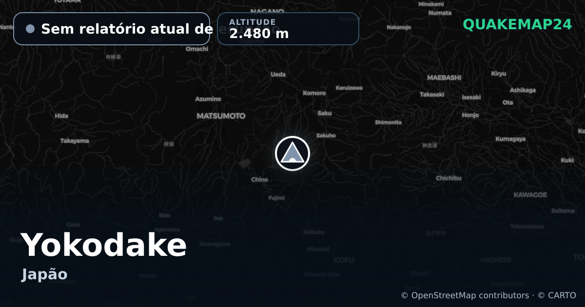 Yokodake · Sem relatório atual de erupção · 2.480 m