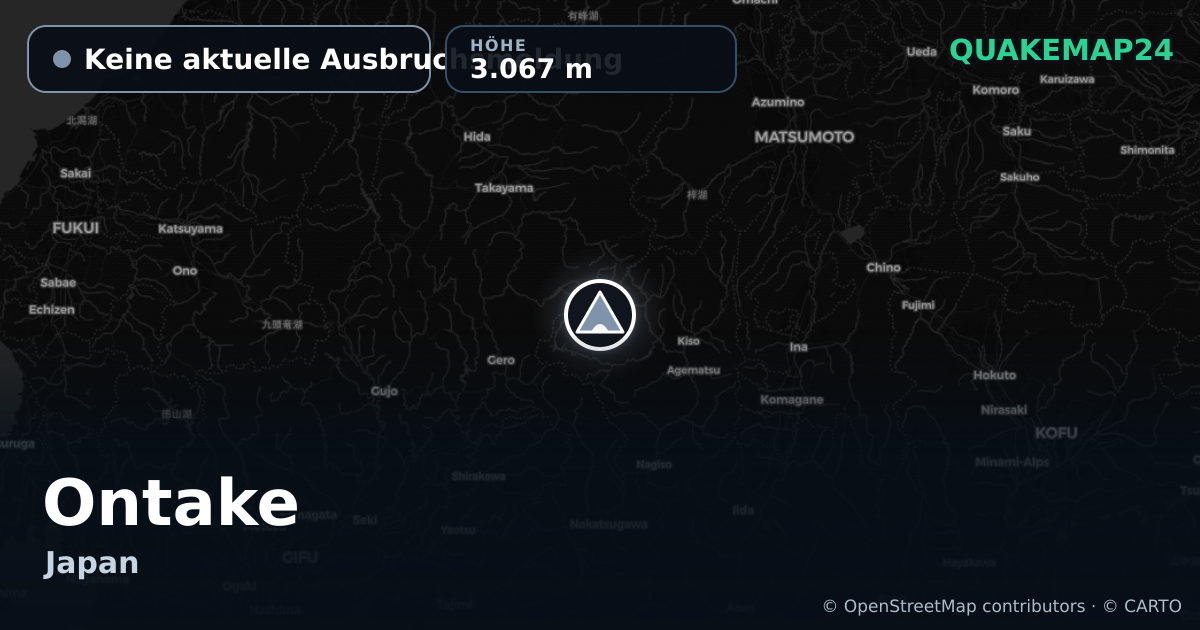 Ontake · Keine aktuelle Ausbruchsmeldung · 3.067 m