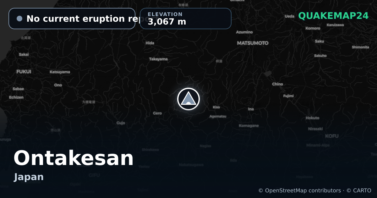 Ontakesan · No current eruption report · 3,067 m