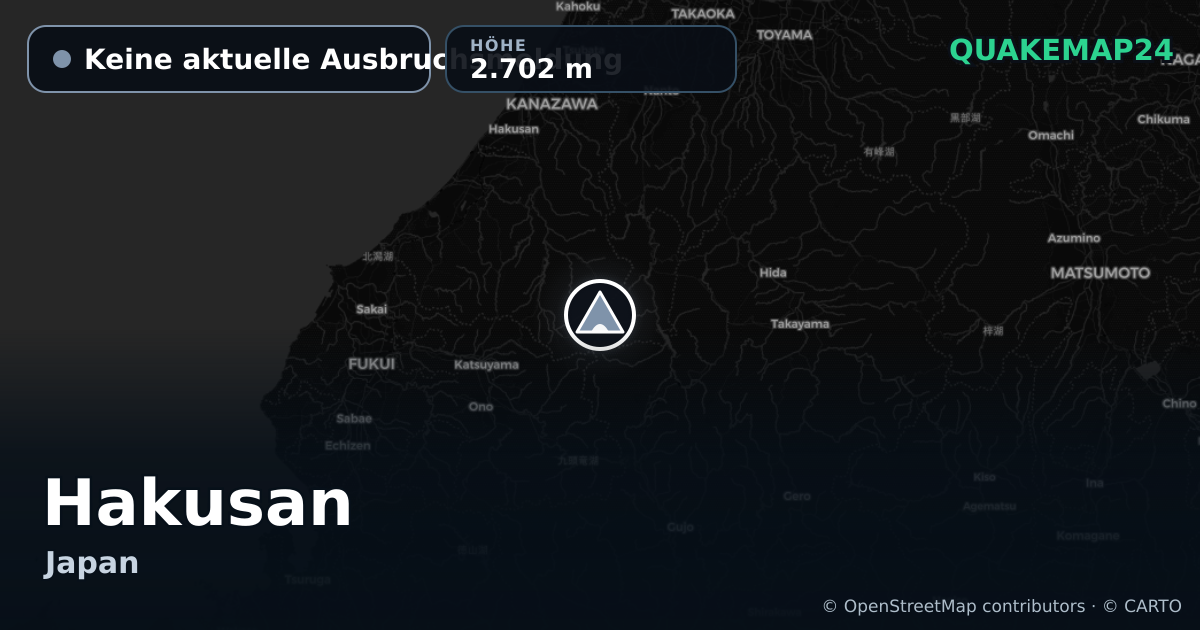 Hakusan · Keine aktuelle Ausbruchsmeldung · 2.702 m