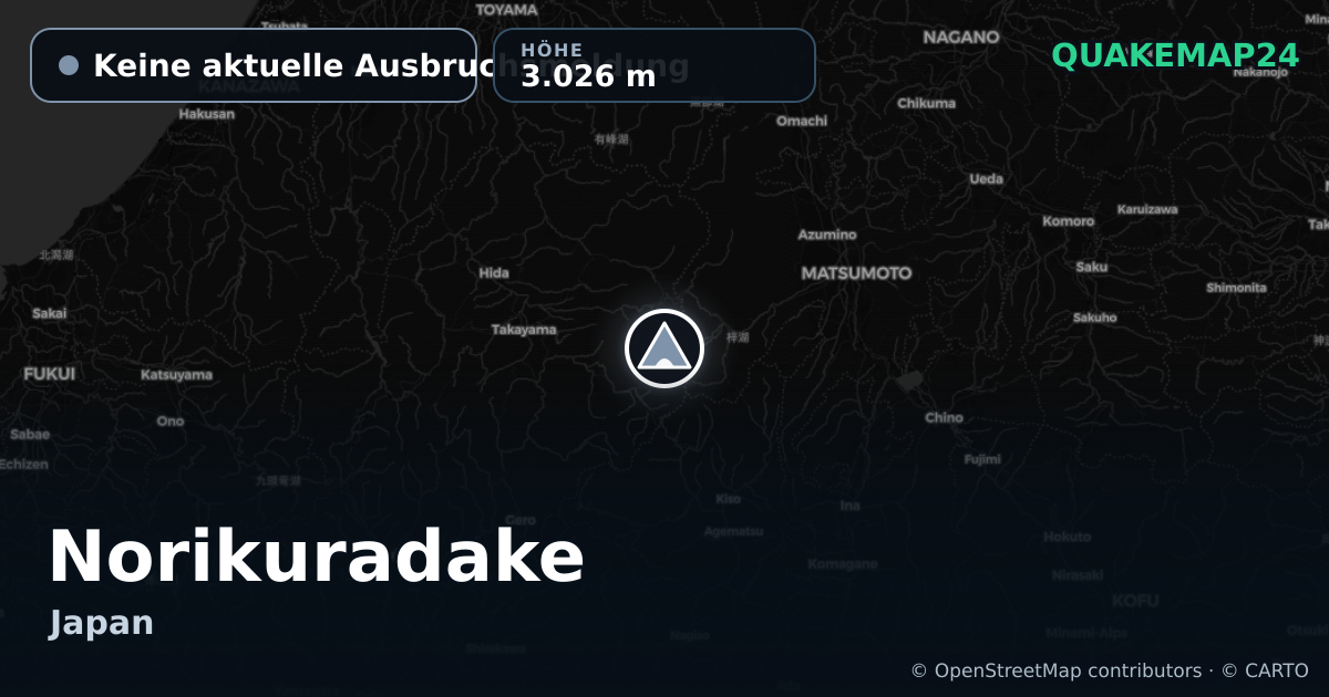 Norikuradake · Keine aktuelle Ausbruchsmeldung · 3.026 m
