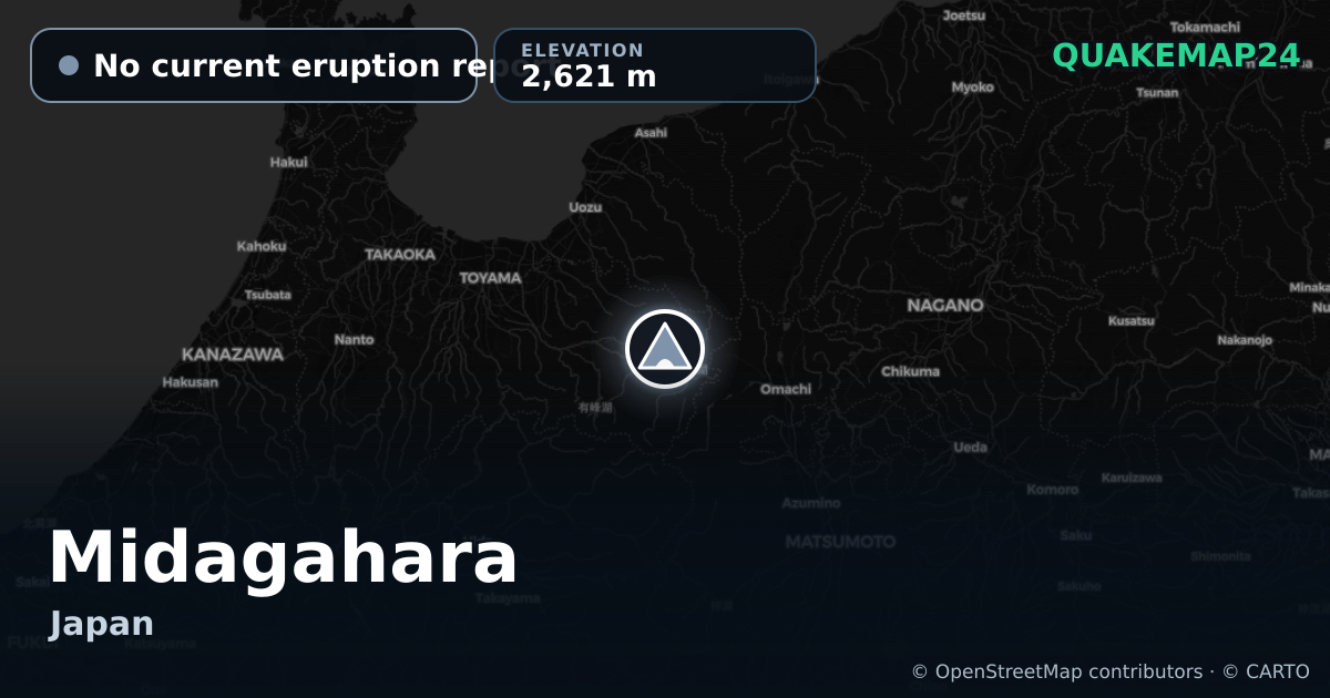 Midagahara · No current eruption report · 2,621 m