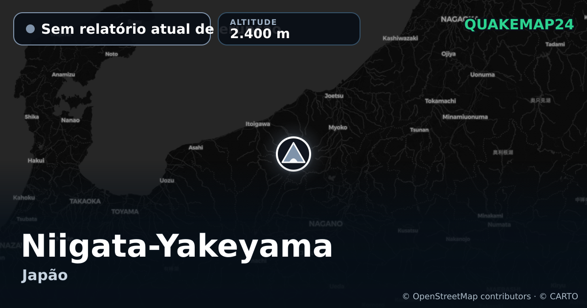 Niigata-Yakeyama · Sem relatório atual de erupção · 2.400 m