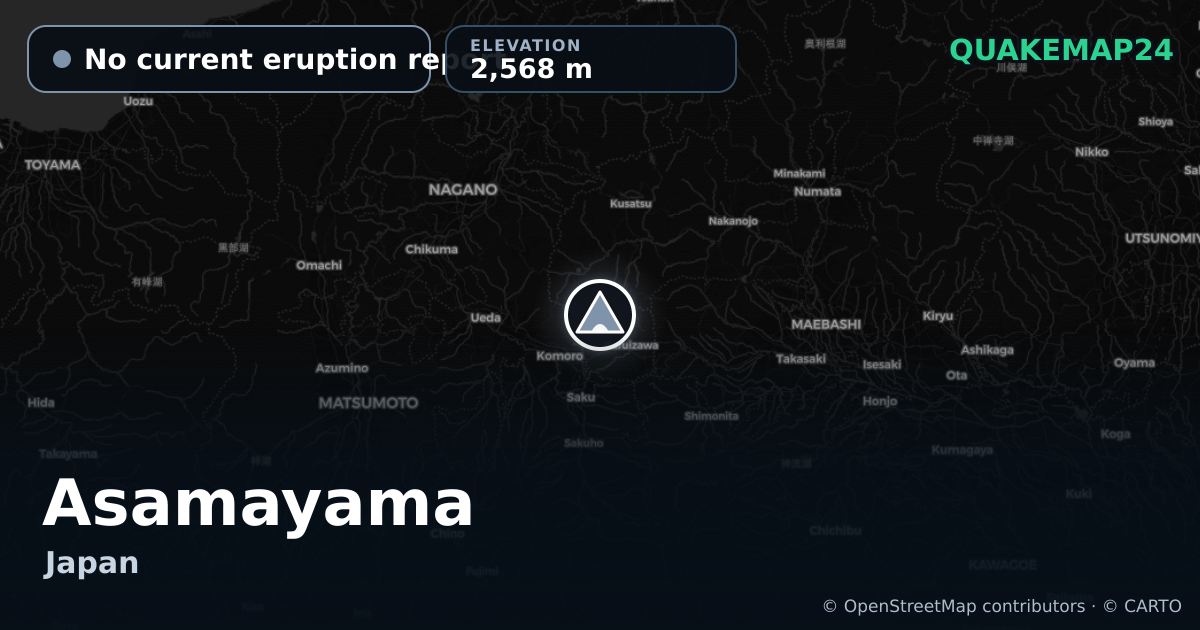 Asamayama · No current eruption report · 2,568 m
