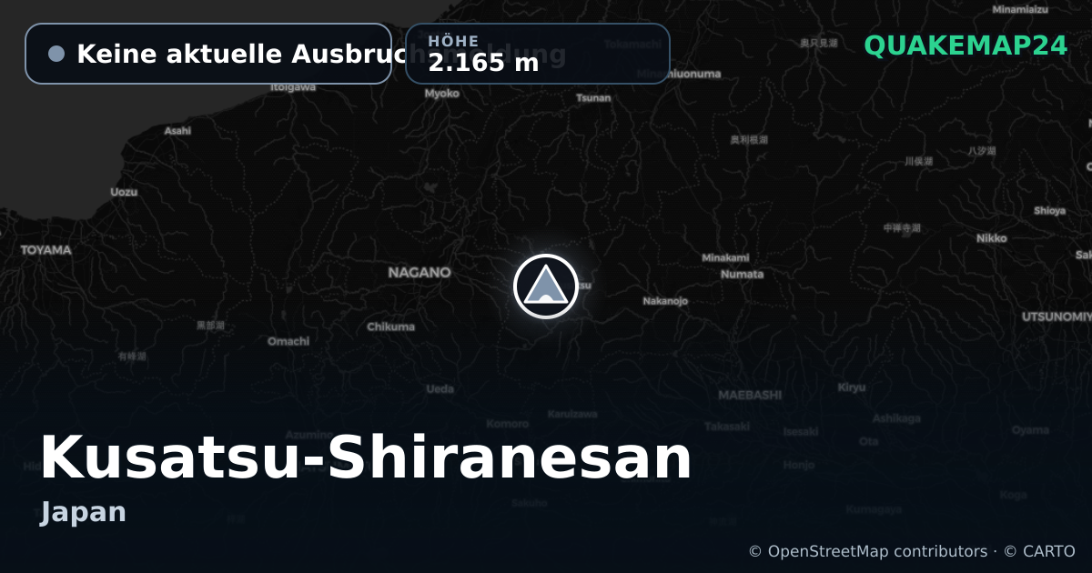 Kusatsu-Shiranesan · Keine aktuelle Ausbruchsmeldung · 2.165 m