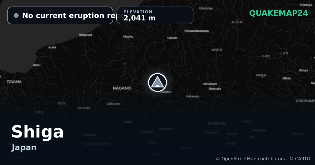 Shiga · No current eruption report · 2,041 m