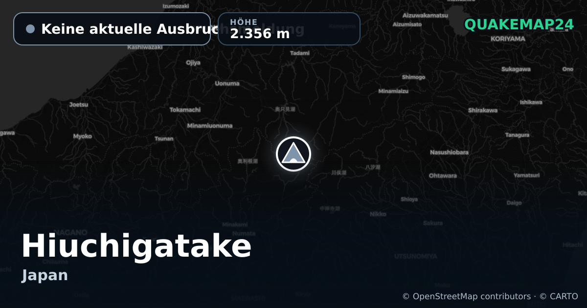 Hiuchigatake · Keine aktuelle Ausbruchsmeldung · 2.356 m
