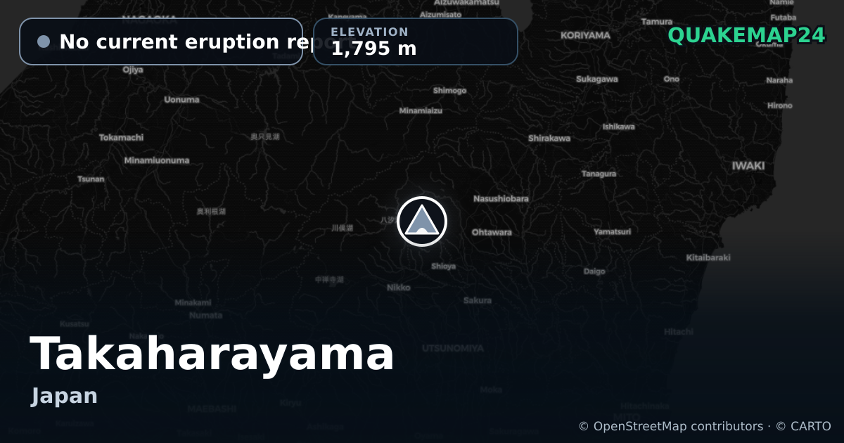Takaharayama · No current eruption report · 1,795 m