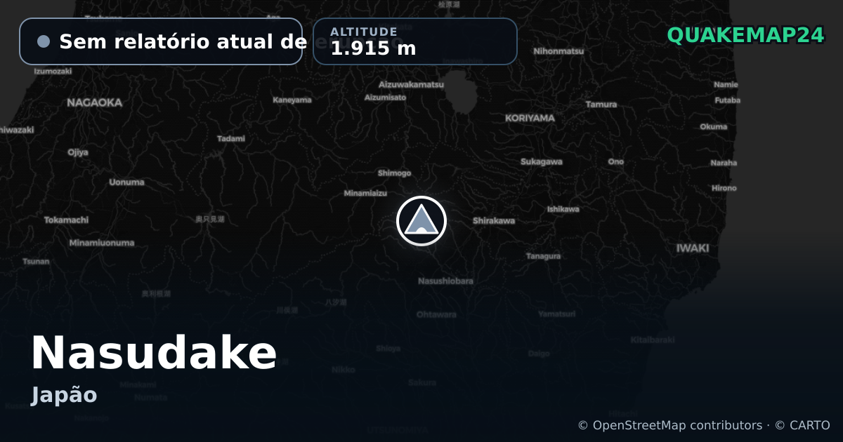 Nasudake · Sem relatório atual de erupção · 1.915 m