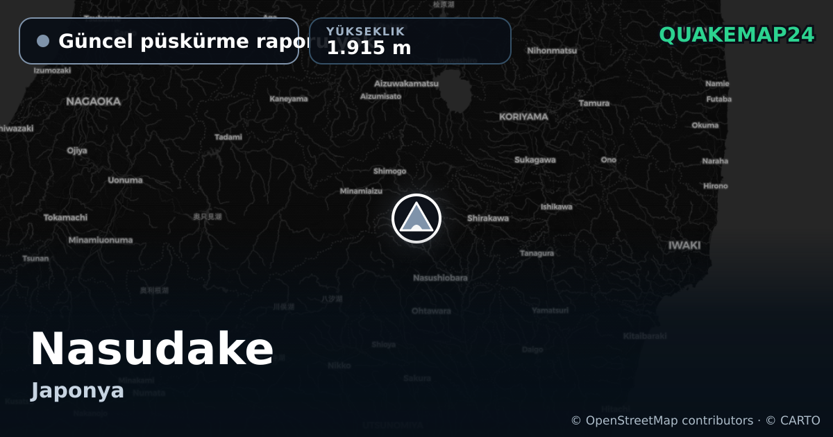 Nasudake · Güncel püskürme raporu yok · 1.915 m