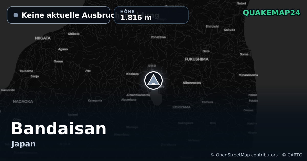 Bandaisan · Keine aktuelle Ausbruchsmeldung · 1.816 m