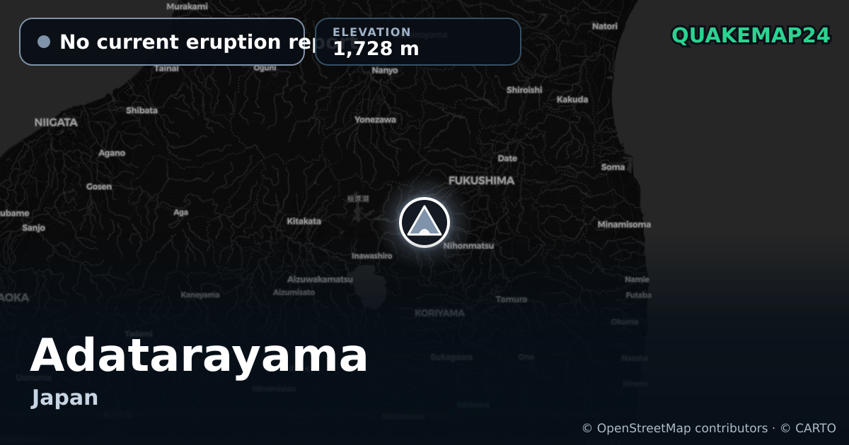 Adatarayama · No current eruption report · 1,728 m