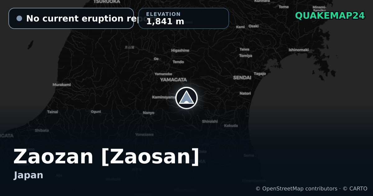 Zaozan [Zaosan] · No current eruption report · 1,841 m