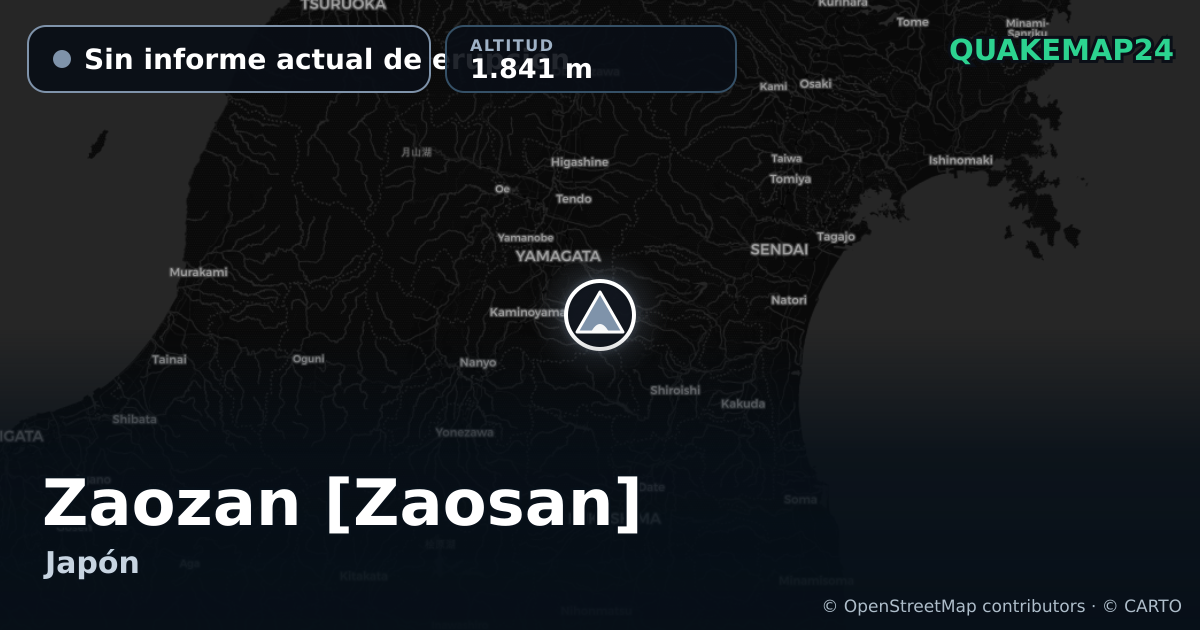 Zaozan [Zaosan] · Sin informe actual de erupción · 1.841 m