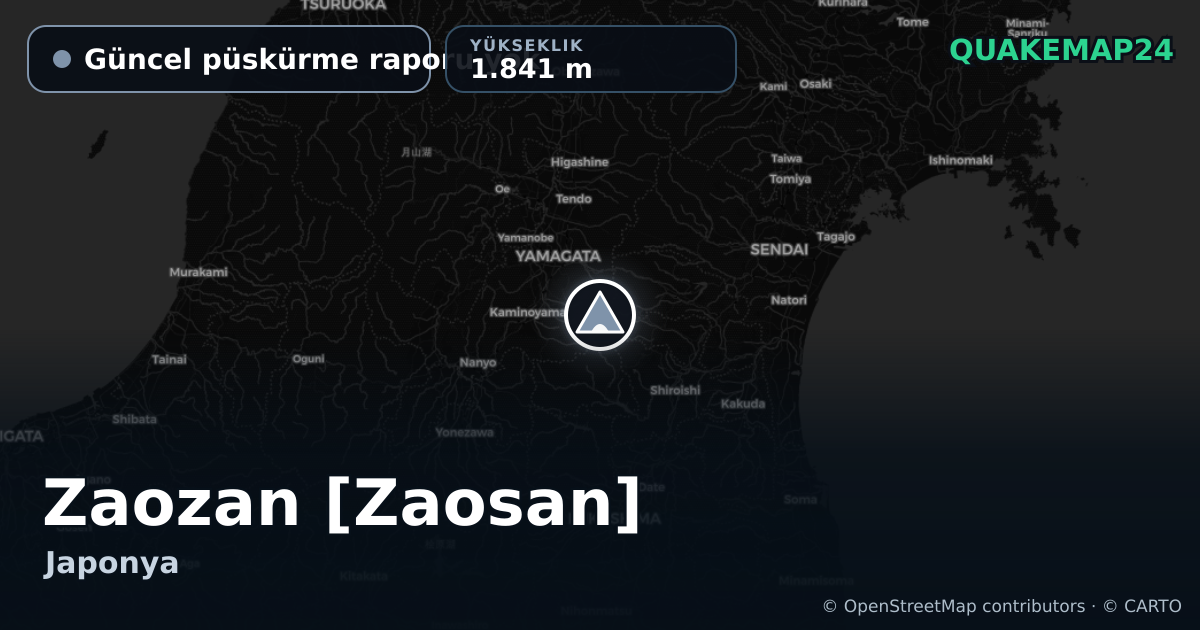 Zaozan [Zaosan] · Güncel püskürme raporu yok · 1.841 m