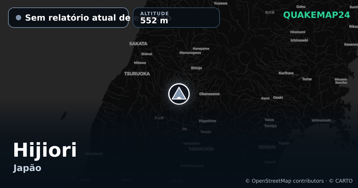 Hijiori · Sem relatório atual de erupção · 552 m