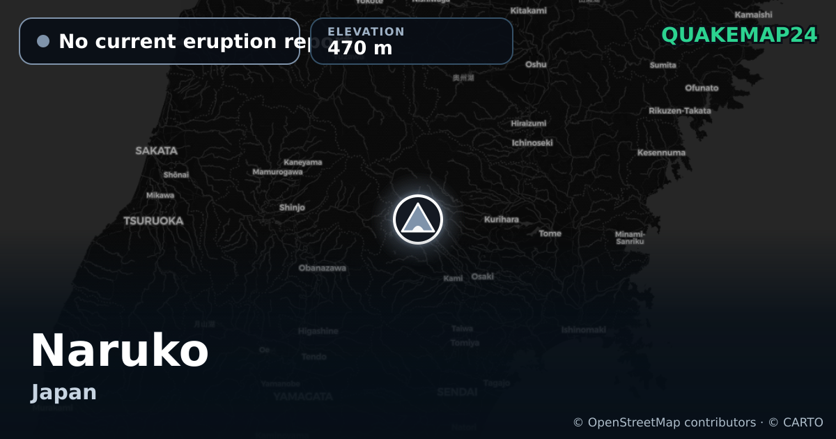 Naruko · No current eruption report · 470 m