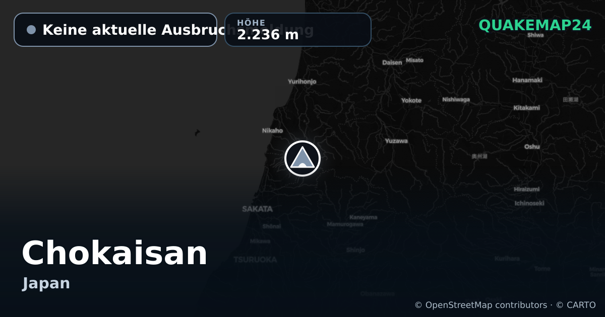 Chokaisan · Keine aktuelle Ausbruchsmeldung · 2.236 m