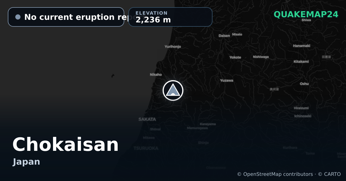 Chokaisan · No current eruption report · 2,236 m