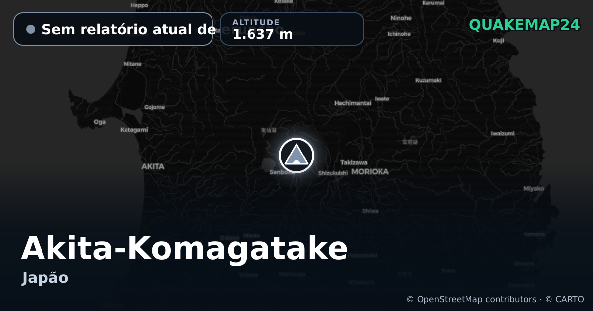Akita-Komagatake · Sem relatório atual de erupção · 1.637 m