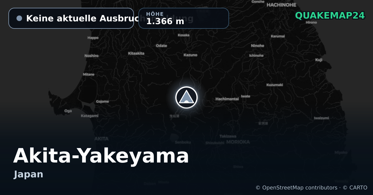 Akita-Yakeyama · Keine aktuelle Ausbruchsmeldung · 1.366 m