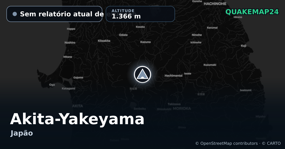 Akita-Yakeyama · Sem relatório atual de erupção · 1.366 m
