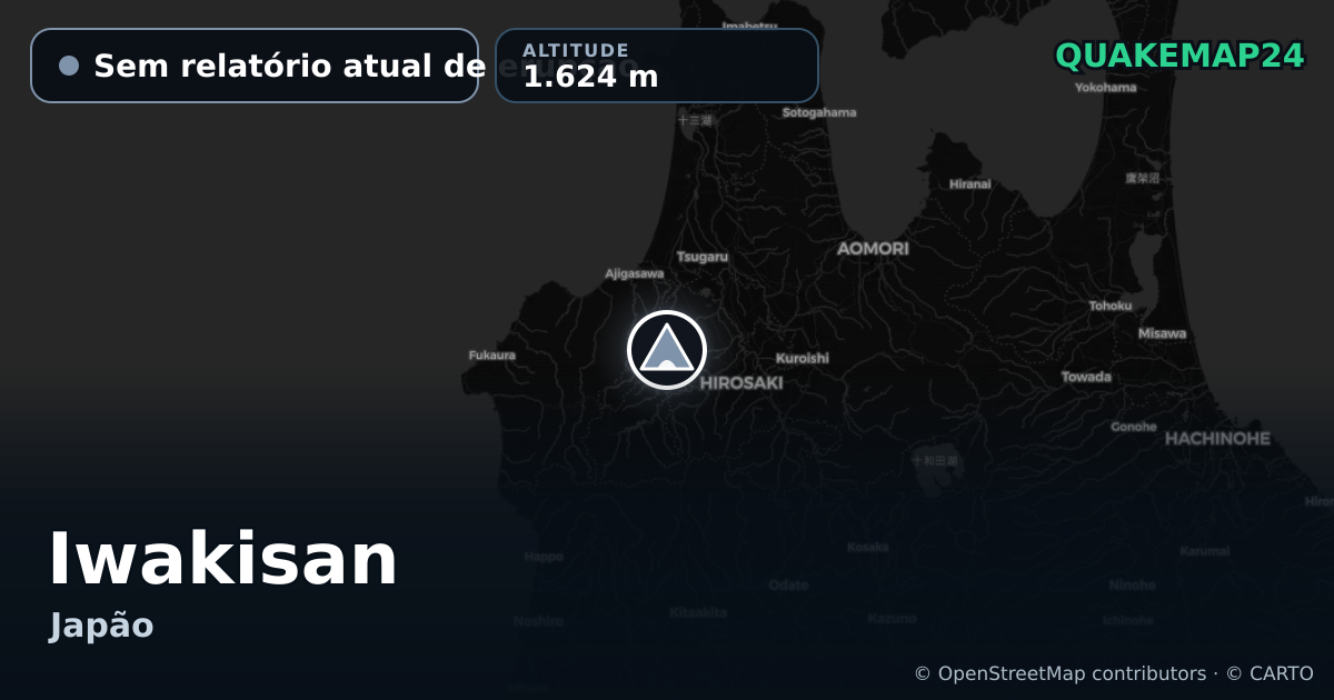 Iwakisan · Sem relatório atual de erupção · 1.624 m