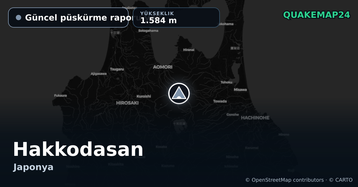 Hakkodasan · Güncel püskürme raporu yok · 1.584 m