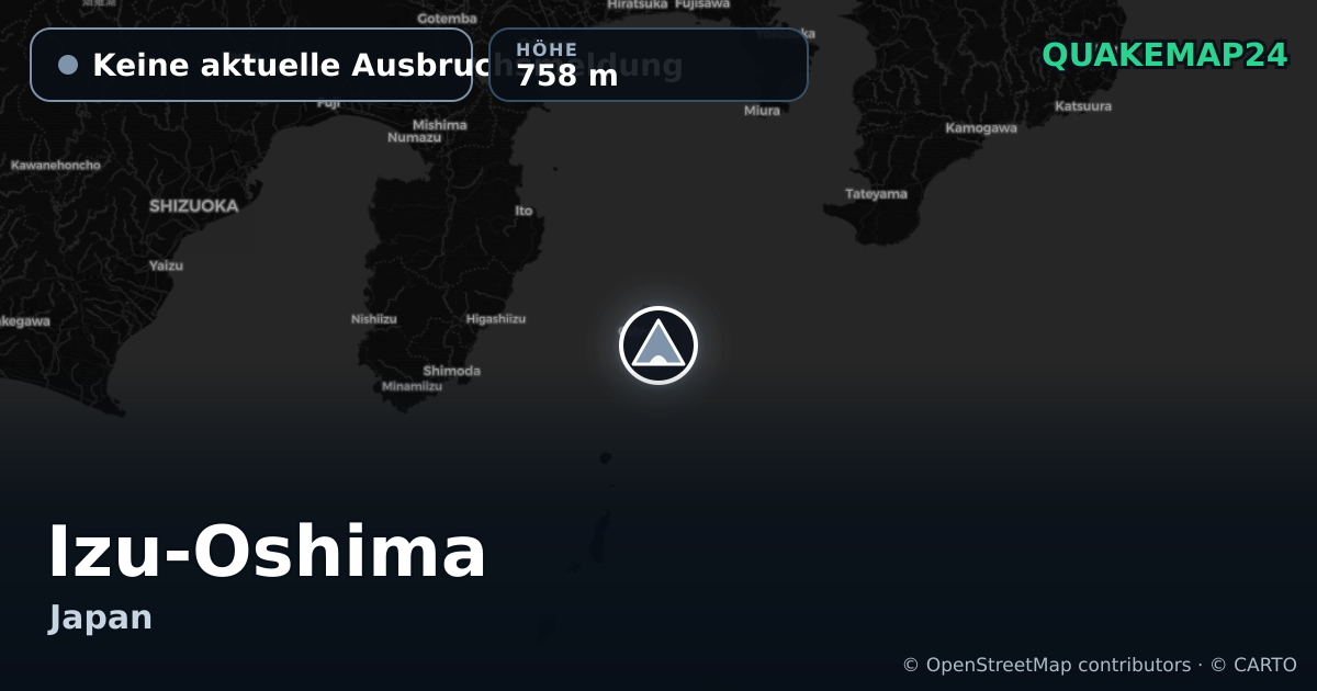 Izu-Oshima · Keine aktuelle Ausbruchsmeldung · 758 m