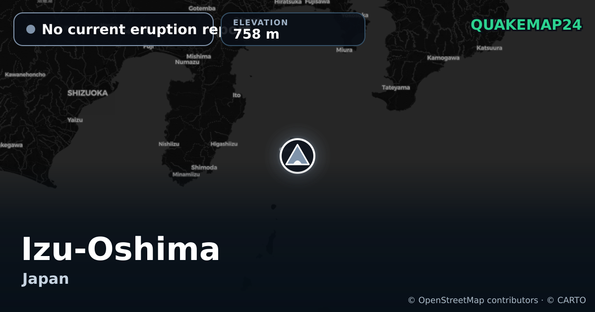 Izu-Oshima · No current eruption report · 758 m