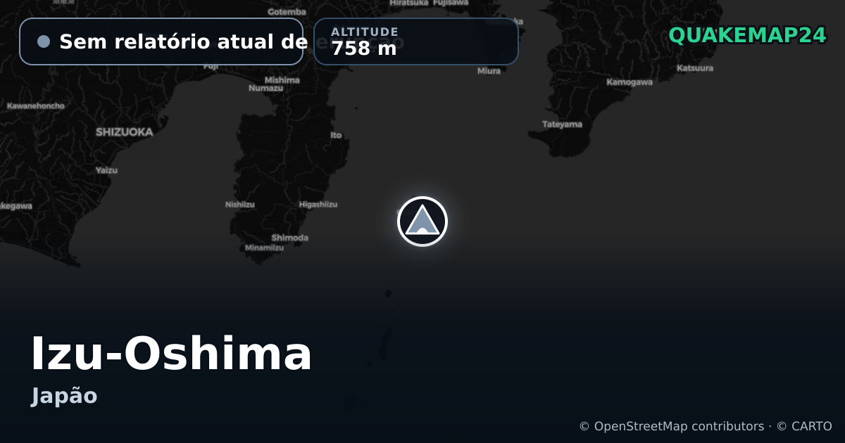 Izu-Oshima · Sem relatório atual de erupção · 758 m