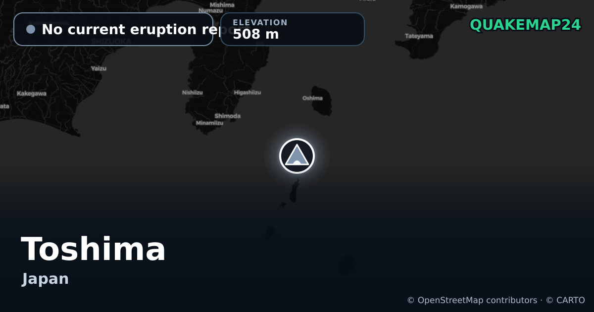 Toshima · No current eruption report · 508 m