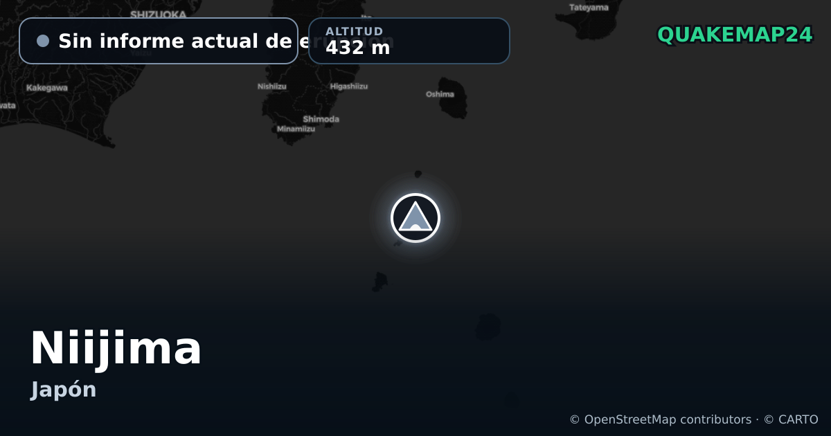 Niijima · Sin informe actual de erupción · 432 m