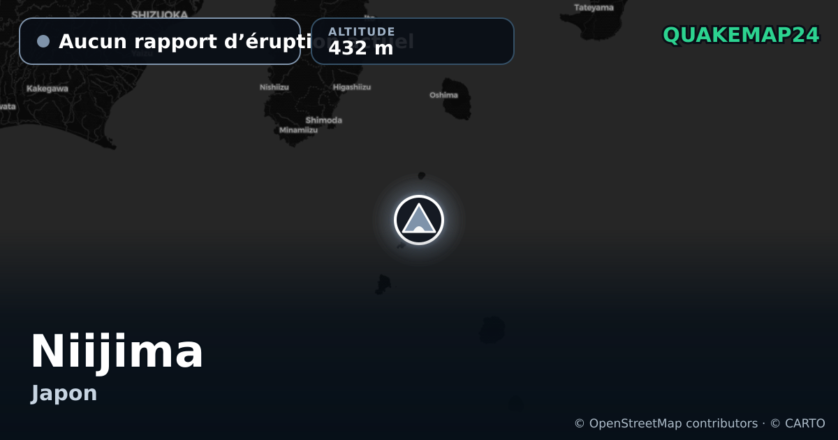 Niijima · Aucun rapport d’éruption actuel · 432 m