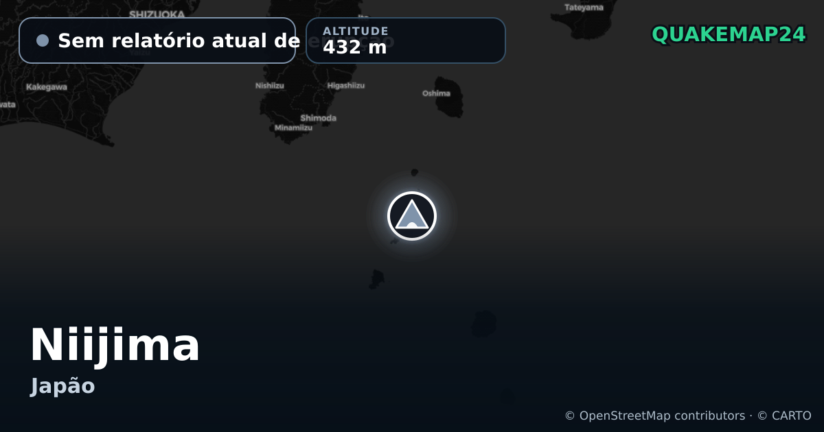 Niijima · Sem relatório atual de erupção · 432 m