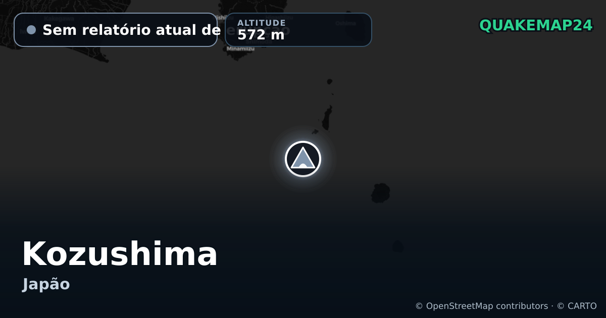 Kozushima · Sem relatório atual de erupção · 572 m