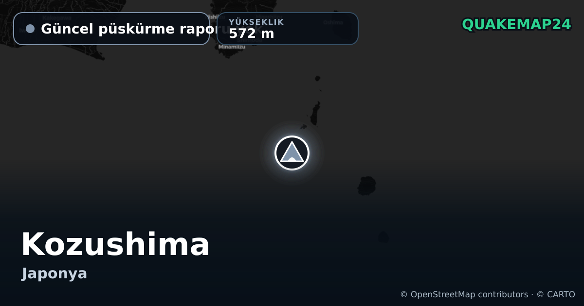 Kozushima · Güncel püskürme raporu yok · 572 m