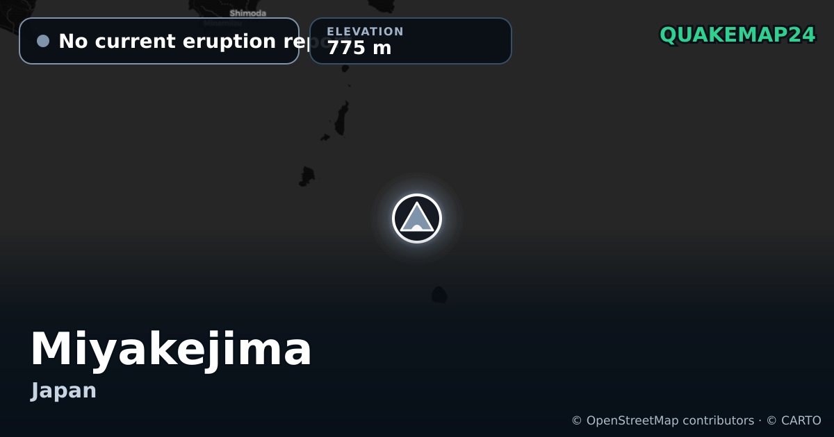 Miyakejima · No current eruption report · 775 m