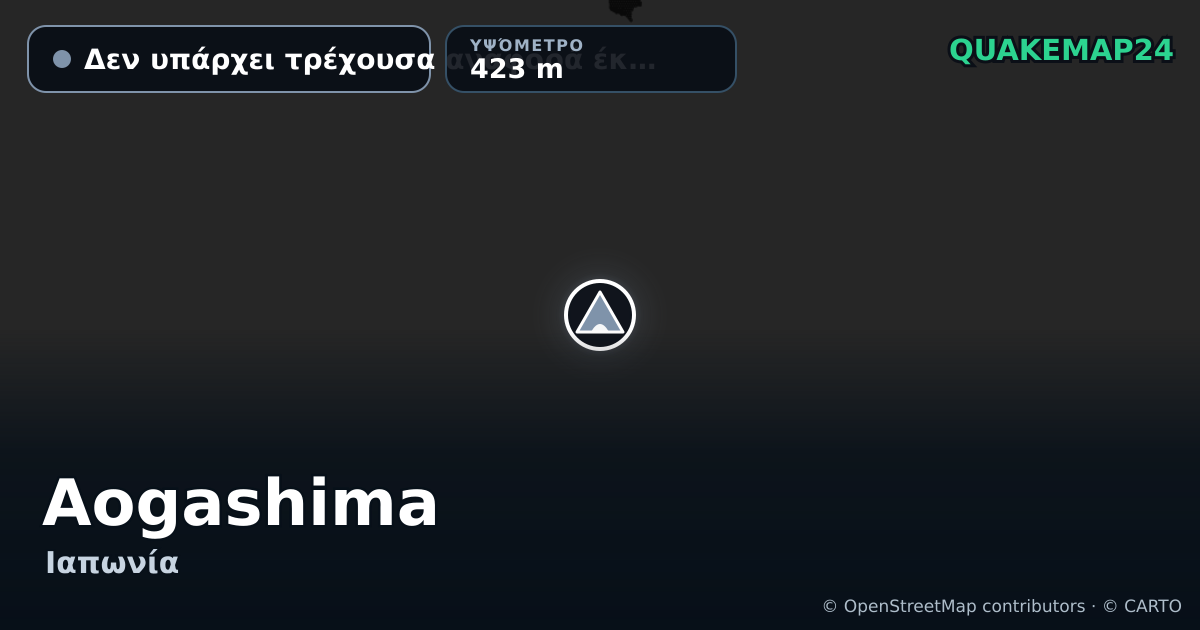 Aogashima · Δεν υπάρχει τρέχουσα αναφορά έκρηξης · 423 m