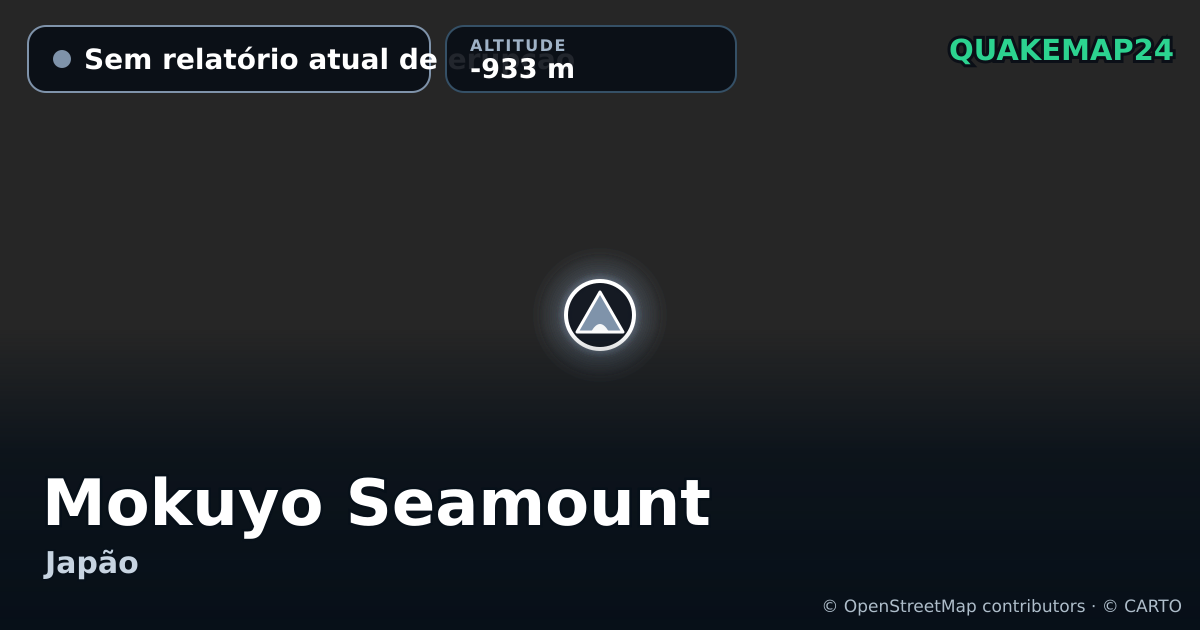 Mokuyo Seamount · Sem relatório atual de erupção · -933 m