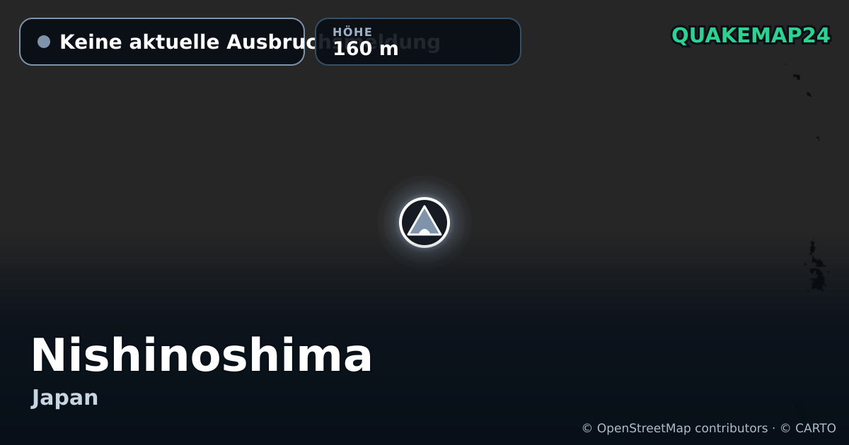 Nishinoshima · Keine aktuelle Ausbruchsmeldung · 160 m