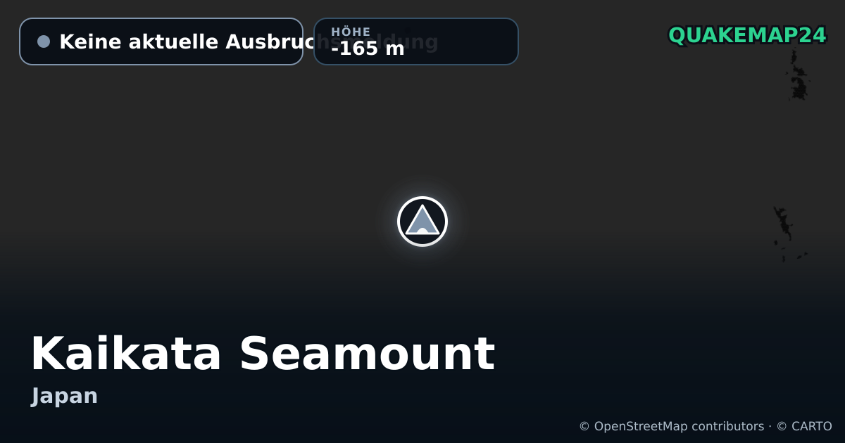 Kaikata Seamount · Keine aktuelle Ausbruchsmeldung · -165 m