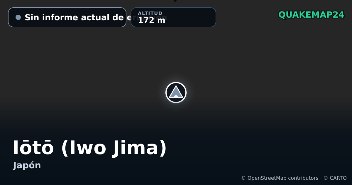 Iōtō (Iwo Jima) · Sin informe actual de erupción · 172 m