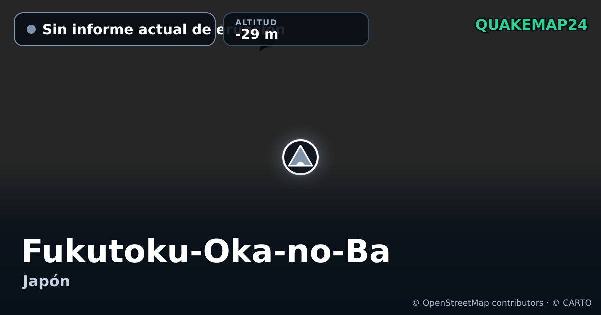 Fukutoku-Oka-no-Ba · Sin informe actual de erupción · -29 m