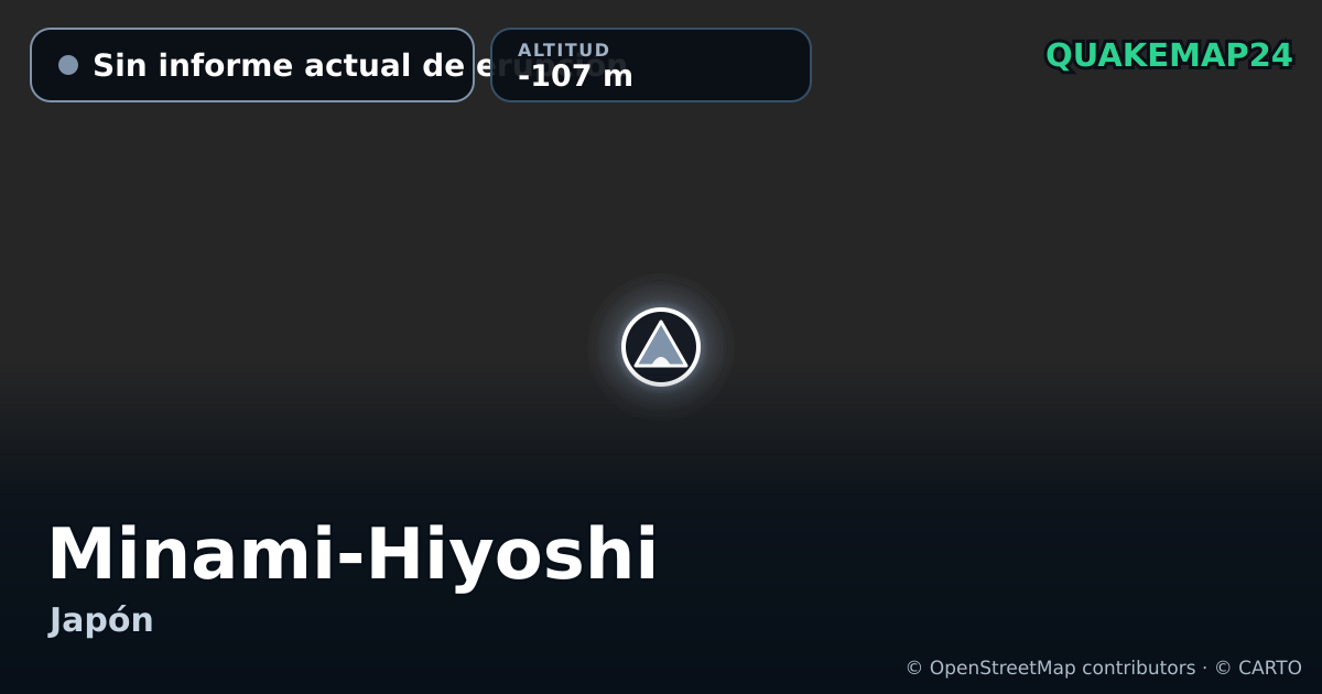 Minami-Hiyoshi · Sin informe actual de erupción · -107 m