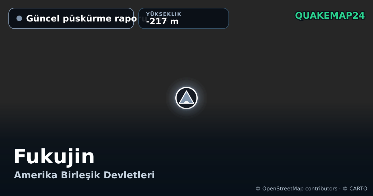 Fukujin · Güncel püskürme raporu yok · -217 m