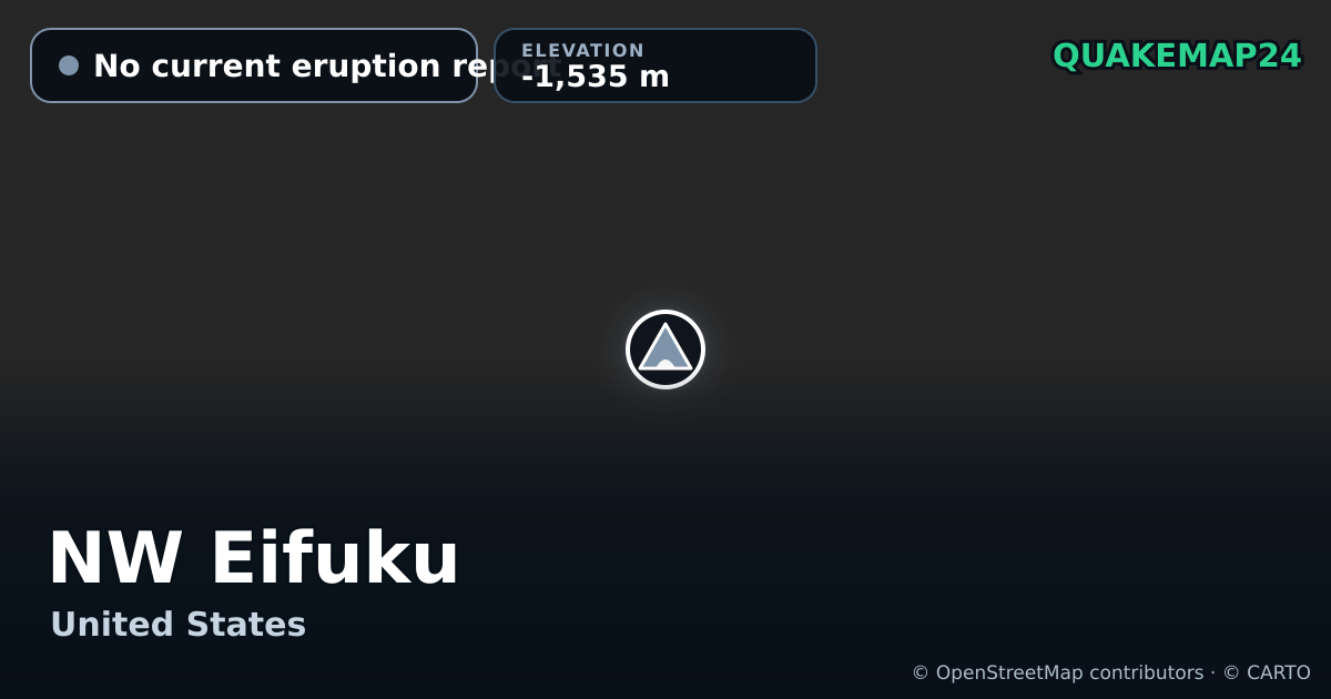 NW Eifuku · No current eruption report · -1,535 m