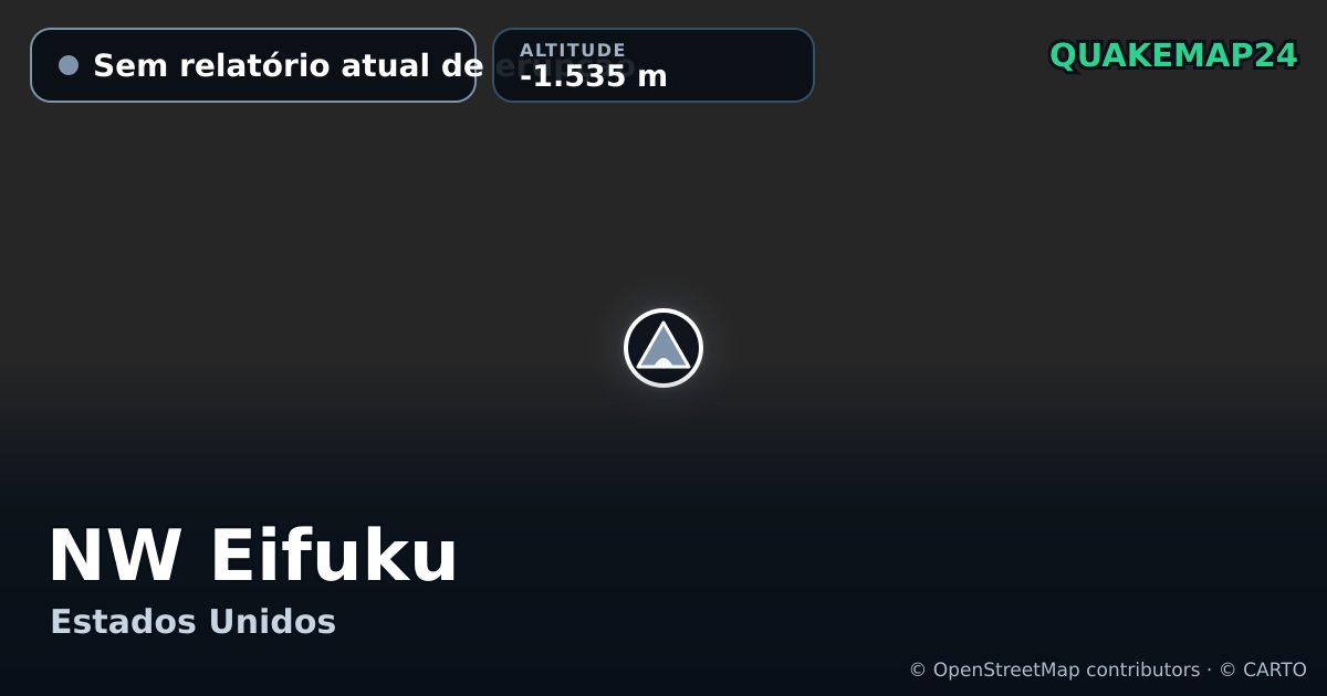 NW Eifuku · Sem relatório atual de erupção · -1.535 m